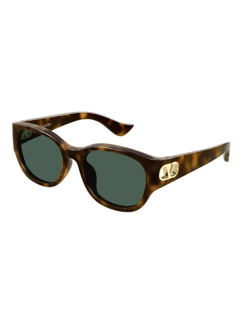New Valentino Women's Sunglasses Havana Green Lens Injected Frame VG0039SK 003